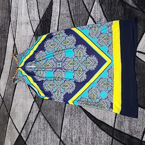 DB ESTABLISHED 1962 GOLD CHAIN HALTER DRESS - Picture 8 of 12